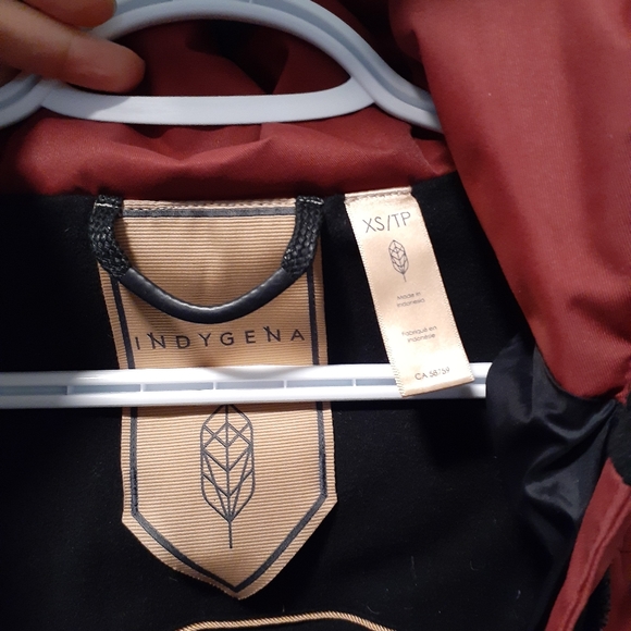 Indygena/Indyeva Ayaba Parka Coat in Red Wine XS - Picture 5 of 6